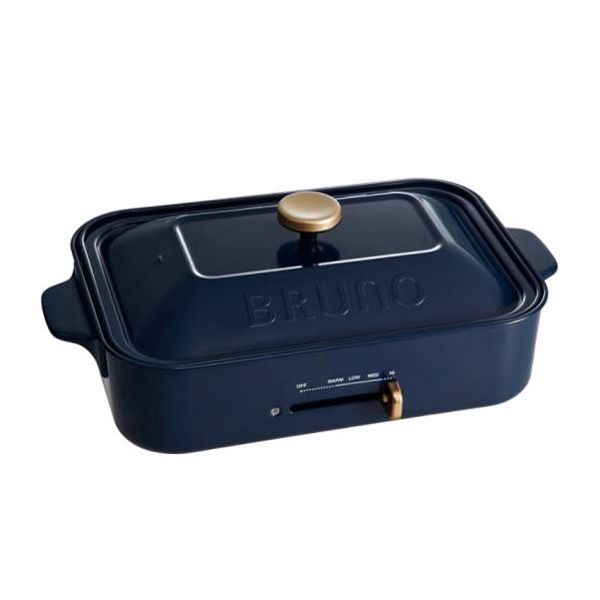 35購購購 Bruno日本平行輸入多功能鑄鐵電烤盤 三色可選 火焰紅 水手藍 象牙白 35購購購